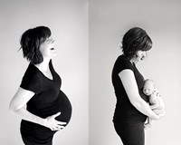 Before and after maternity photo shoot